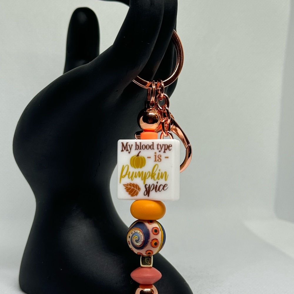 New Pumpkin Spice Lover Key Fob & Purse Charm